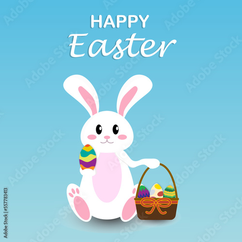 Happy Easter bunny vector