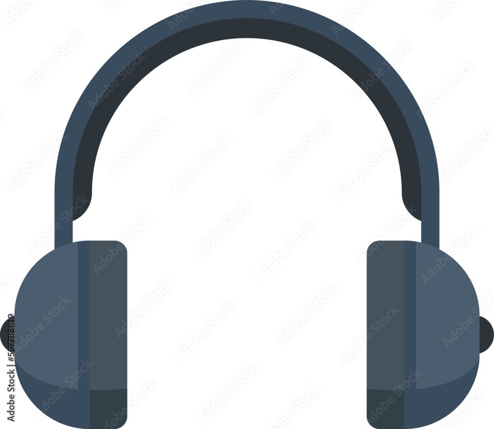 Headset call icon flat vector. Phone service. Gamer microphone isolated Headset call icon flat vector. Phone service. Gamer microphone isolated