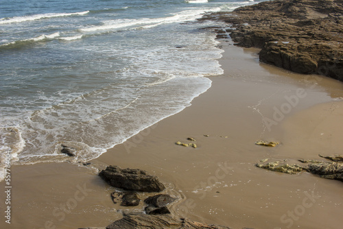 waves reaching the beach in the Cantabrian sea © Josefotograf