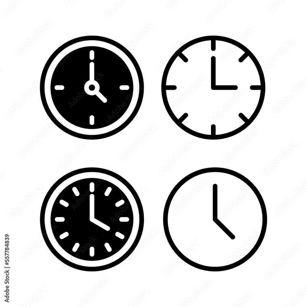 Clock icon vector for web and mobile app. Time sign and symbol. watch icon Clock icon vector for web and mobile app. Time sign and symbol. watch icon