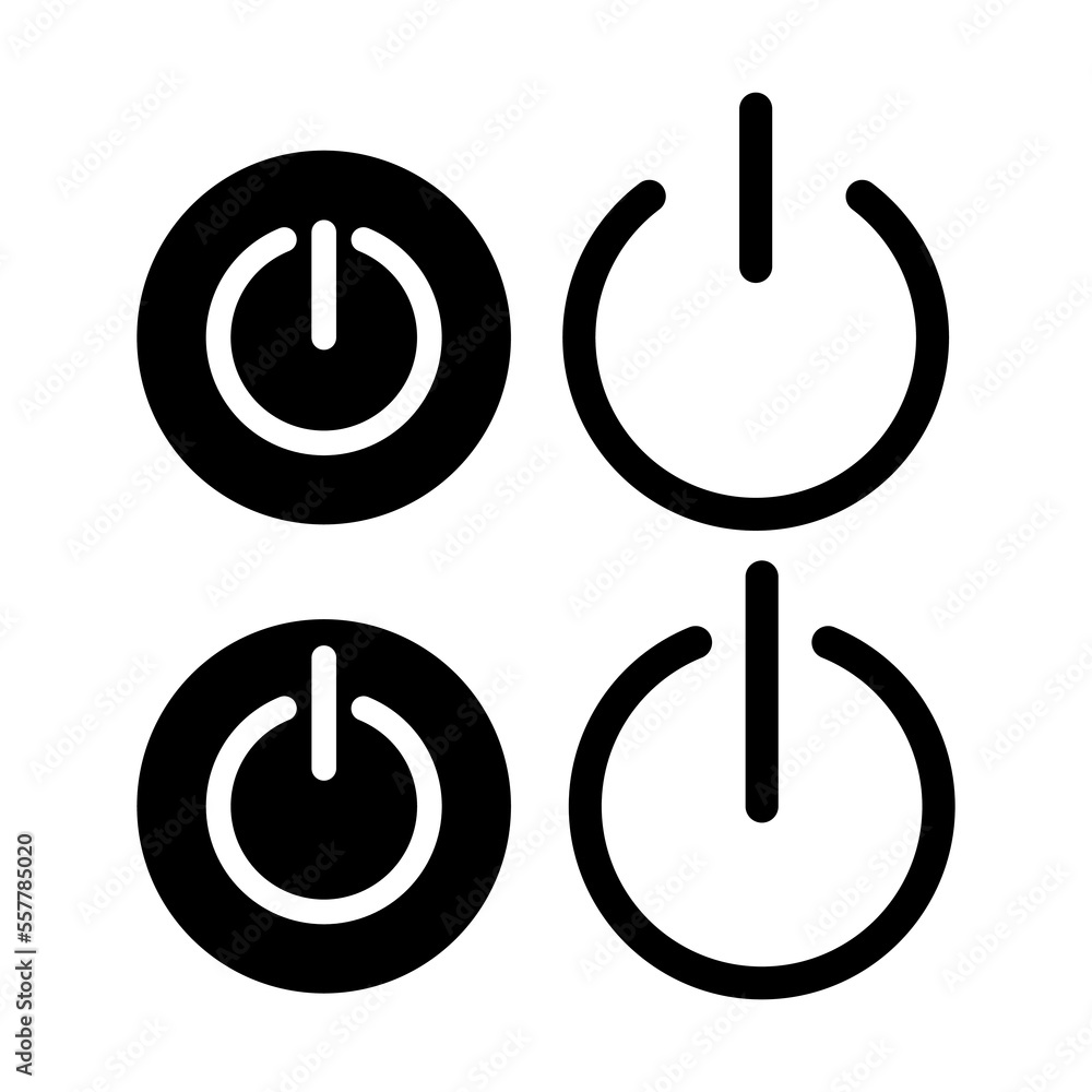 Power icon vector for web and mobile app. Power Switch sign and symbol. Electric power Power icon vector for web and mobile app. Power Switch sign and symbol. Electric power