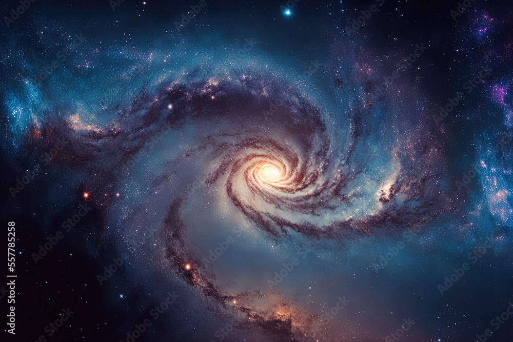 Galaxies and the Milky Way Nebula in space. Generative AI Galaxies and the Milky Way Nebula in space. Generative AI