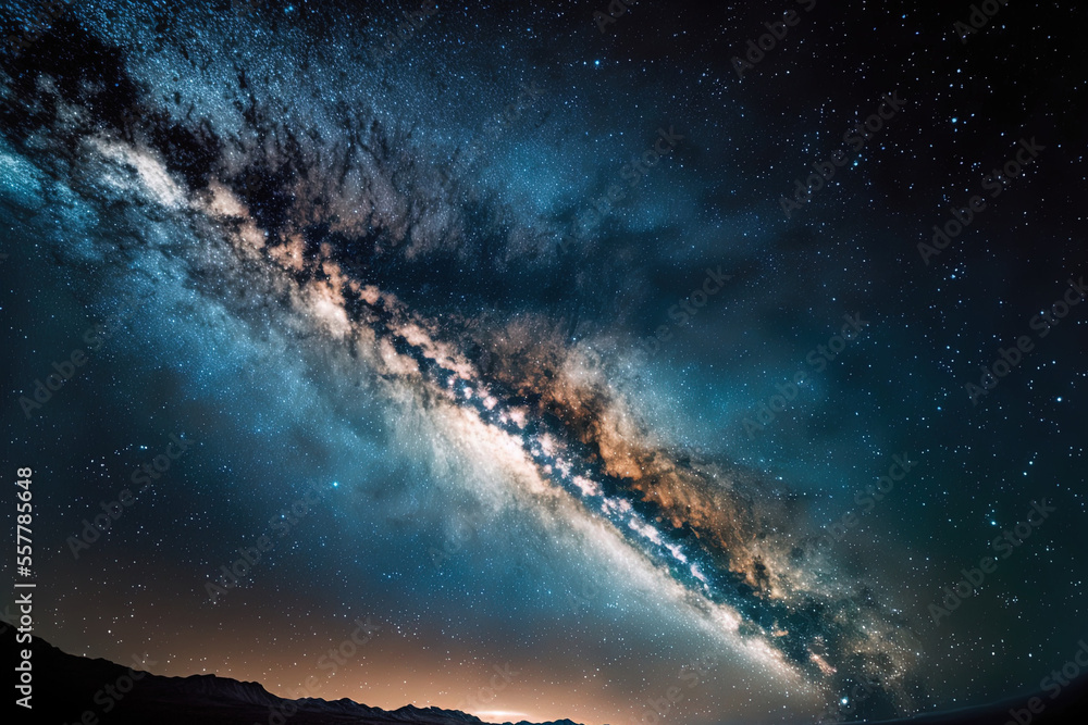 The Milky Way is brilliant and stunning. Generative AI