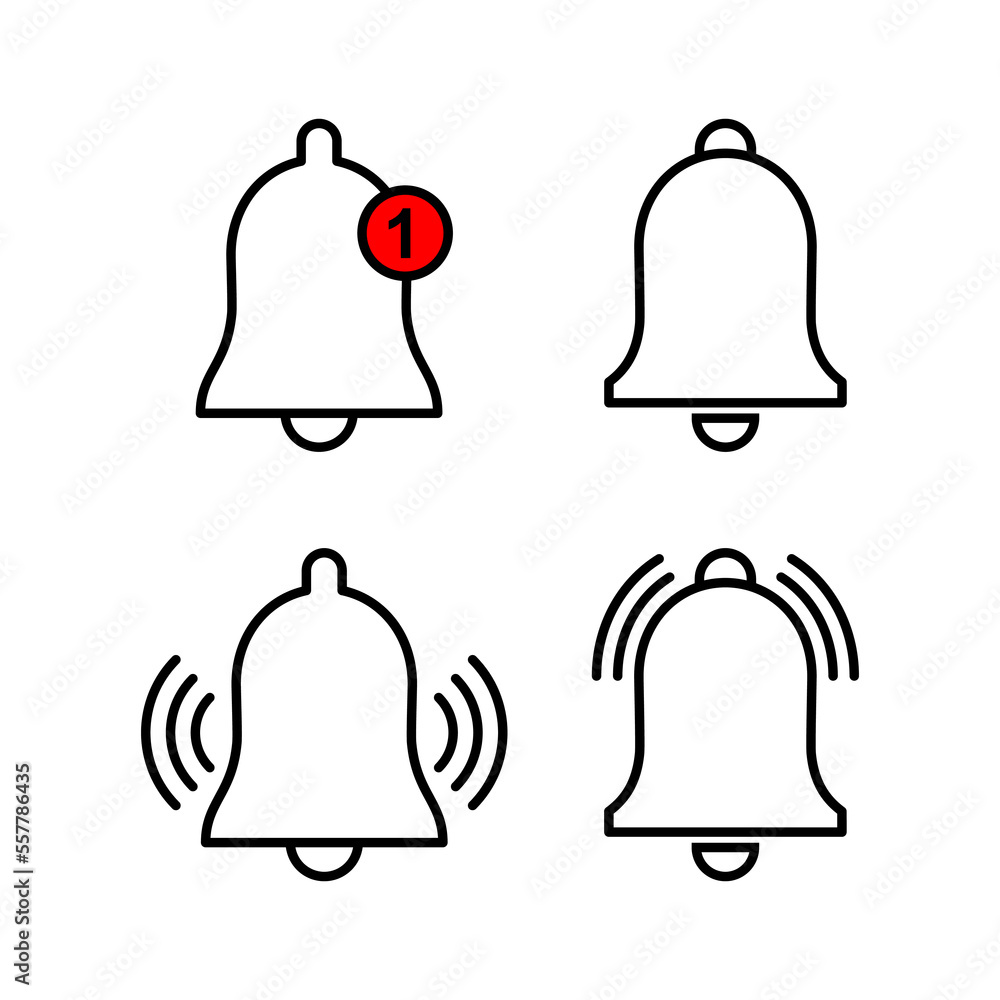 Bell Icon vector for web and mobile app. Notification sign and symbol for web site design Bell Icon vector for web and mobile app. Notification sign and symbol for web site design