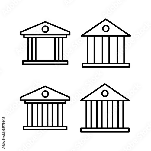 Bank icon vector for web and mobile app. Bank sign and symbol, museum, university