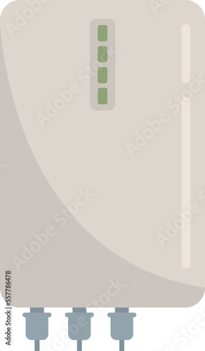 Cellphone power bank icon flat vector. Charge phone. Mobile usb charger isolated
