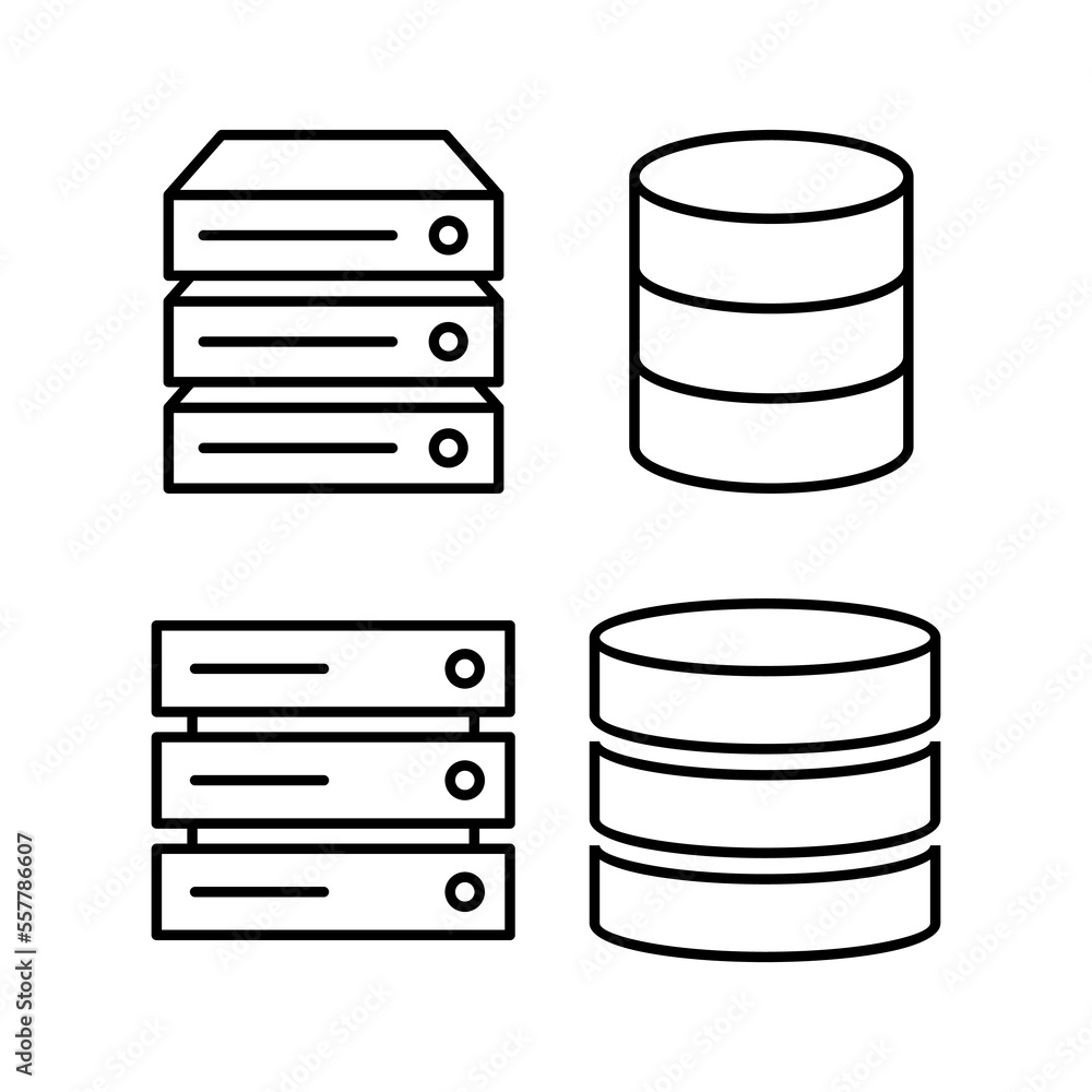 Database icon vector for web and mobile app. database sign and symbol Database icon vector for web and mobile app. database sign and symbol