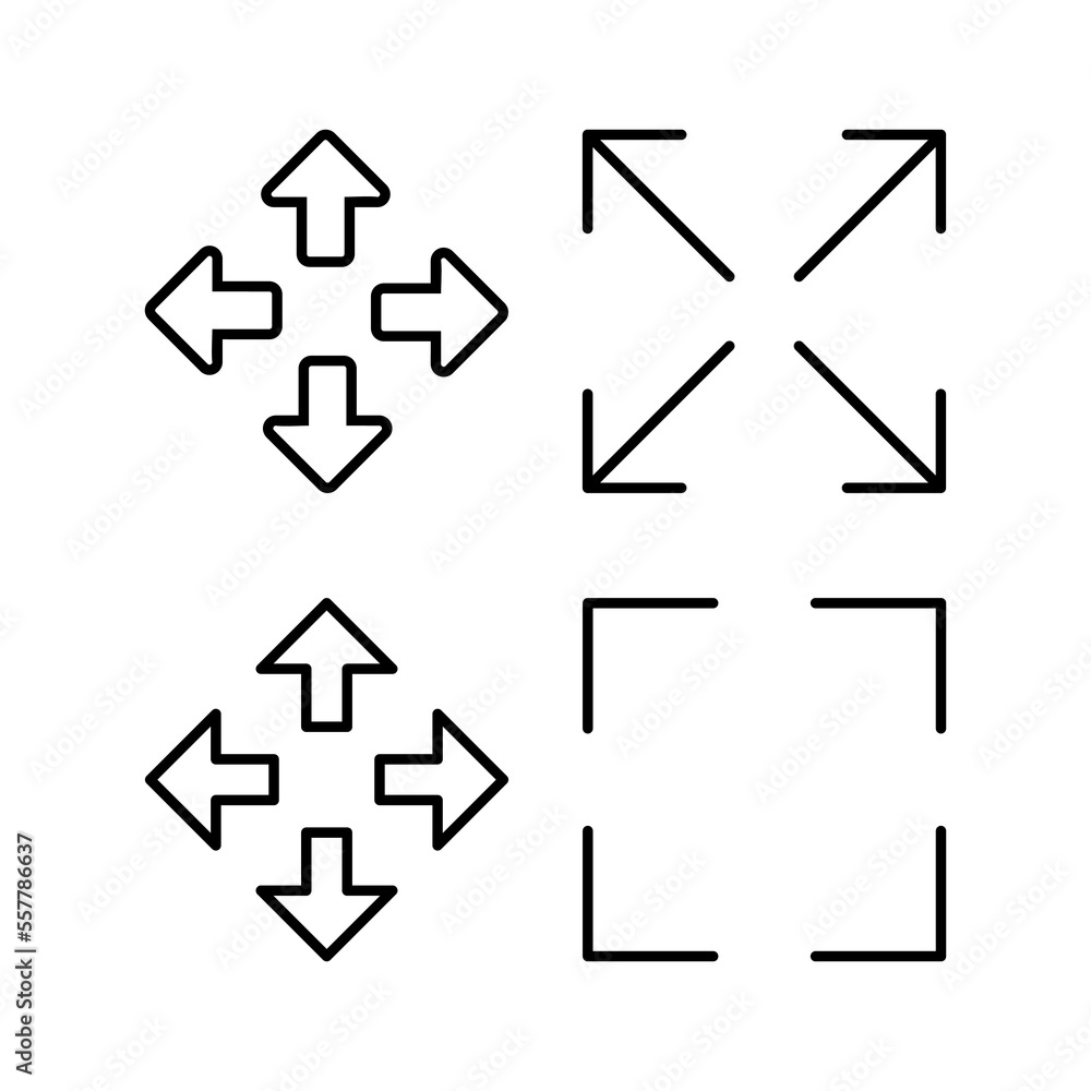 Fullscreen Icon vector for web and mobile app. Expand to full screen sign and symbol. Arrows symbol Fullscreen Icon vector for web and mobile app. Expand to full screen sign and symbol. Arrows symbol