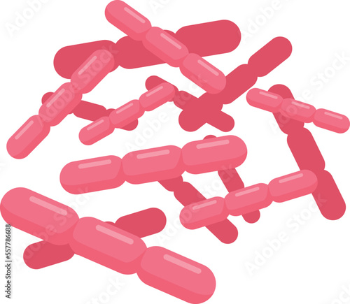 Lactobacillus probiotic icon flat vector. Gut bacteria. Microbe prebiotic isolated