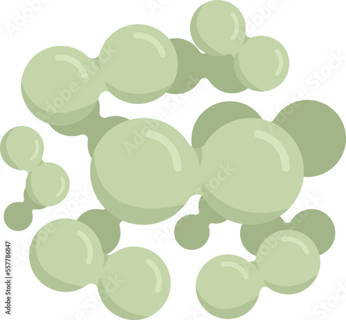 Prebiotic microbe icon flat vector. Bacteria probiotic. Good bacterium isolated
