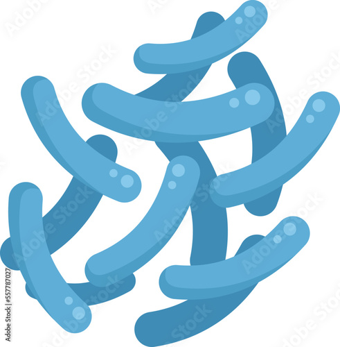 Bifidobacterium icon flat vector. Probiotic bacteria. Healthy microbe isolated