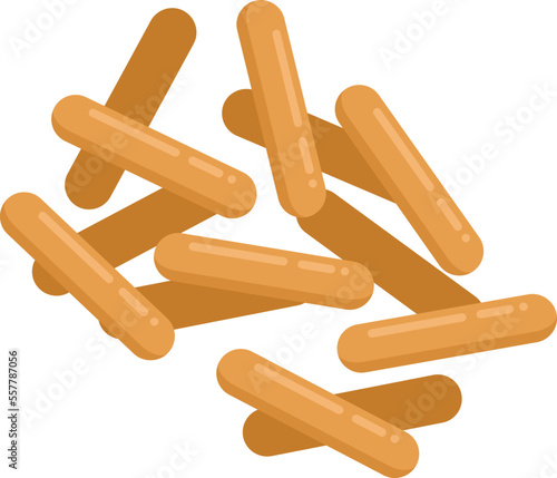 Healthy bacteria icon flat vector. Probiotic lactobacillus. Gut microbe isolated