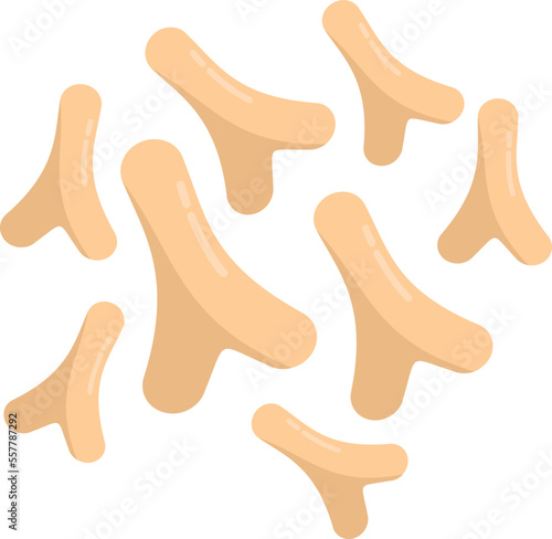Probiotic microorganism icon flat vector. Intestine fermentation. Gut bacteria isolated