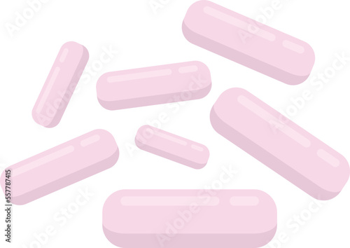 Streptococcus probiotic icon flat vector. Bacteria lactobacillus. Healthy microbe isolated