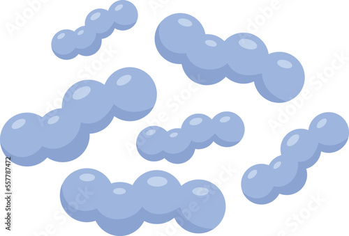 Bifidobacteria icon flat vector. Bacteria probiotic. Gut bacterium isolated