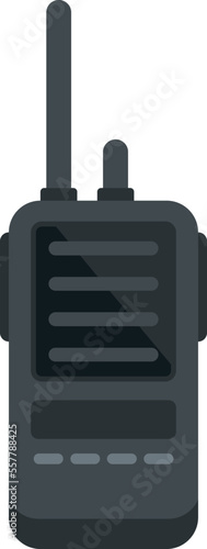 Rescue walkie talkie icon flat vector. Radio transceiver. Portable talky isolated