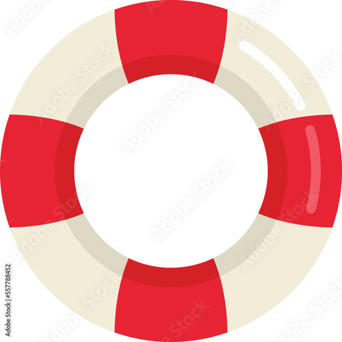 Lifebuoy icon flat vector. Ring buoy. Safety float isolated