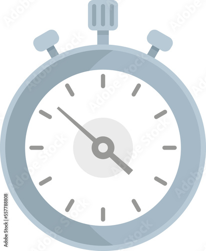 Start stopwatch icon flat vector. Watch timer. Countdown time isolated
