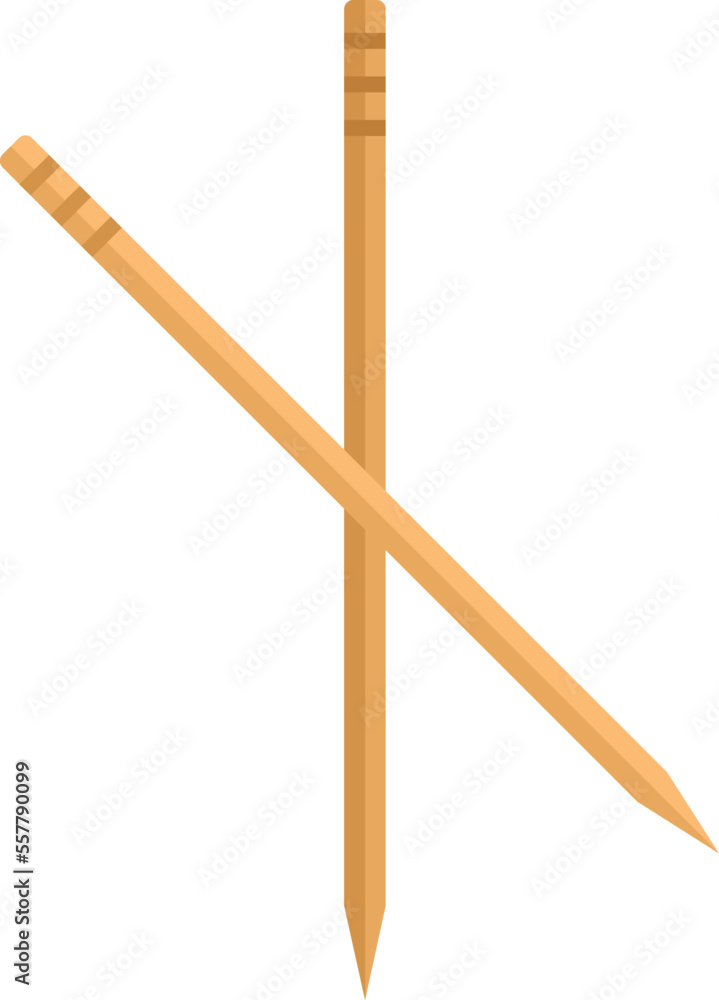 Drink toothpick icon flat vector. Tooth pick. Wood stick isolated Drink toothpick icon flat vector. Tooth pick. Wood stick isolated