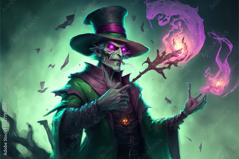 undead sorcerer necromancer casting spells