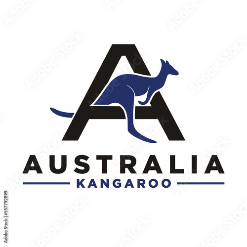 letter A with kangaroo
