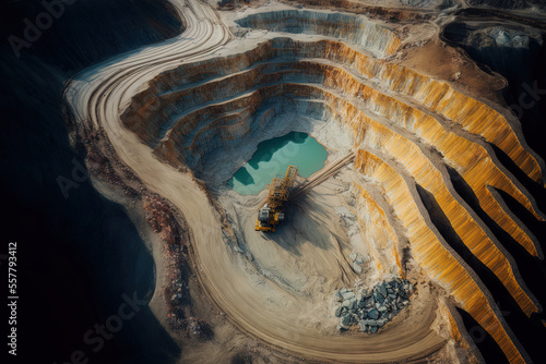 Fototapeta mining at a height