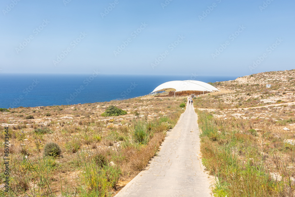 Majdra, Malta, 21 May 2022:  Road to the Megalithic temples