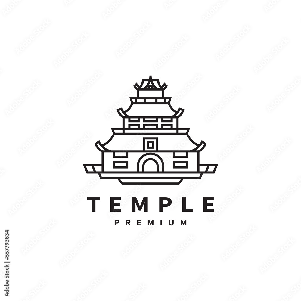 temple icon logo design inspiration