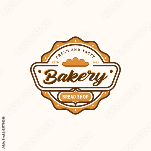 Vintage retro logo design for Bakery bread shop