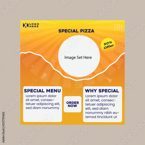 Social Media Post Design Template Food 