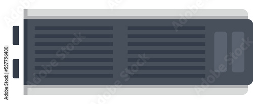 Pc video card icon flat vector. Gpu fan. Computer graphic isolated