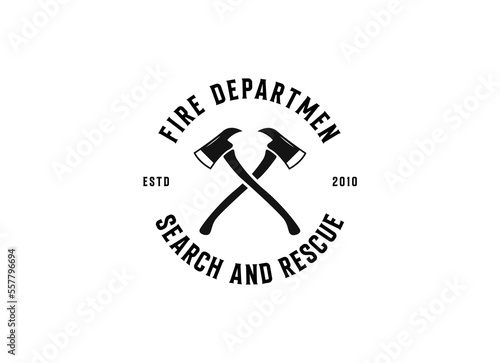Fire department logos, modern and vintage style logo