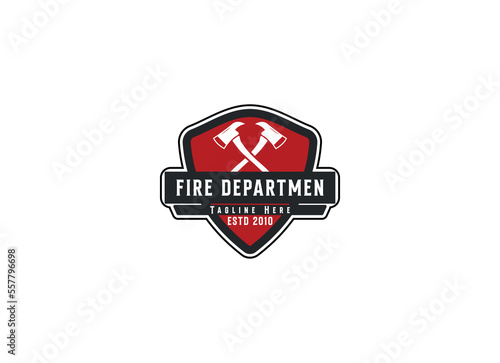 Fire department logos, modern and vintage style logo