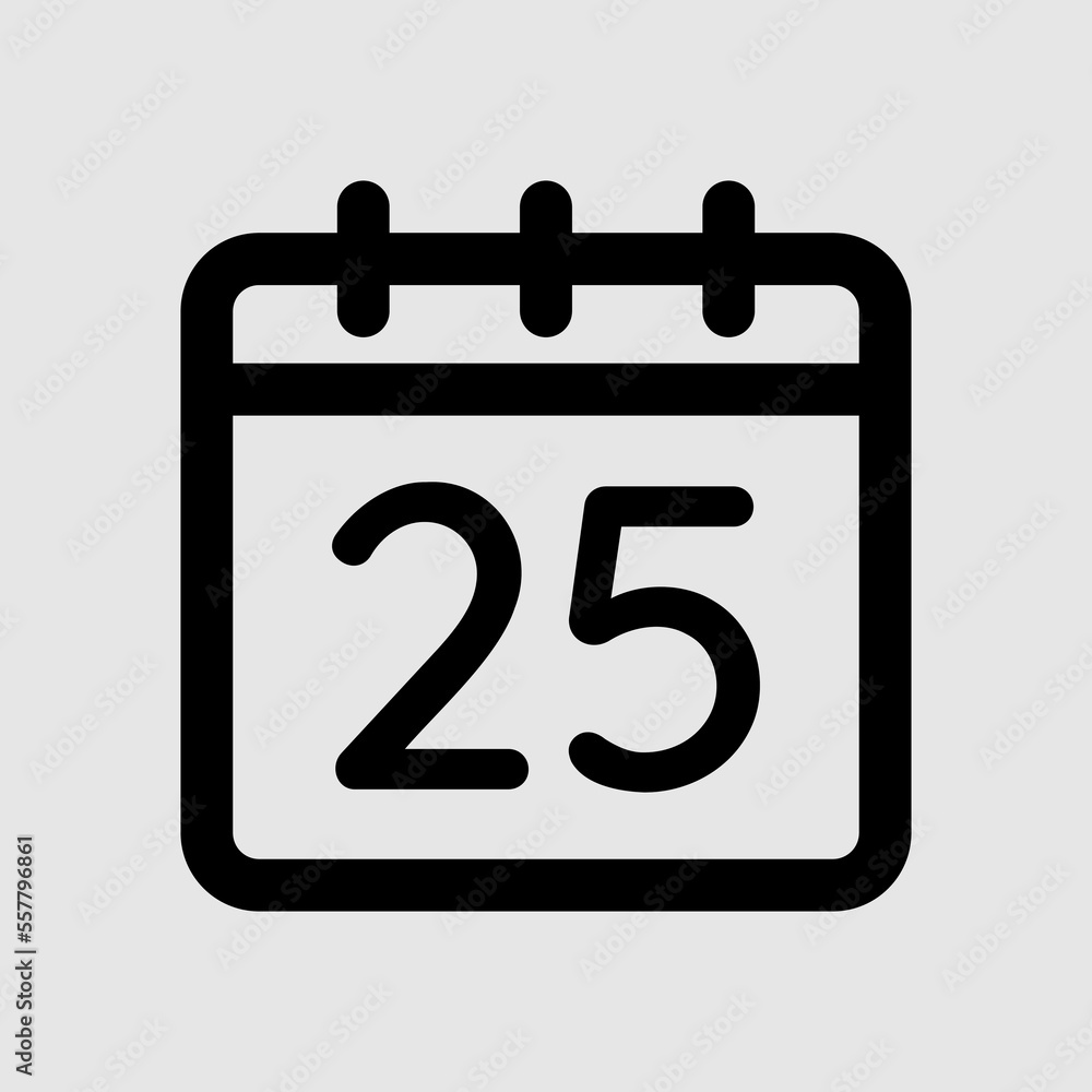 Christmas day icon in line style, use for website mobile app presentation Christmas day icon in line style, use for website mobile app presentation