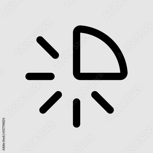 Quarter hour icon in line style, use for website mobile app presentation