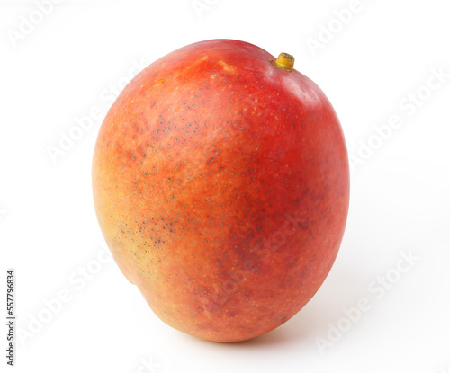 Ripe red Kent mango fruit closeup