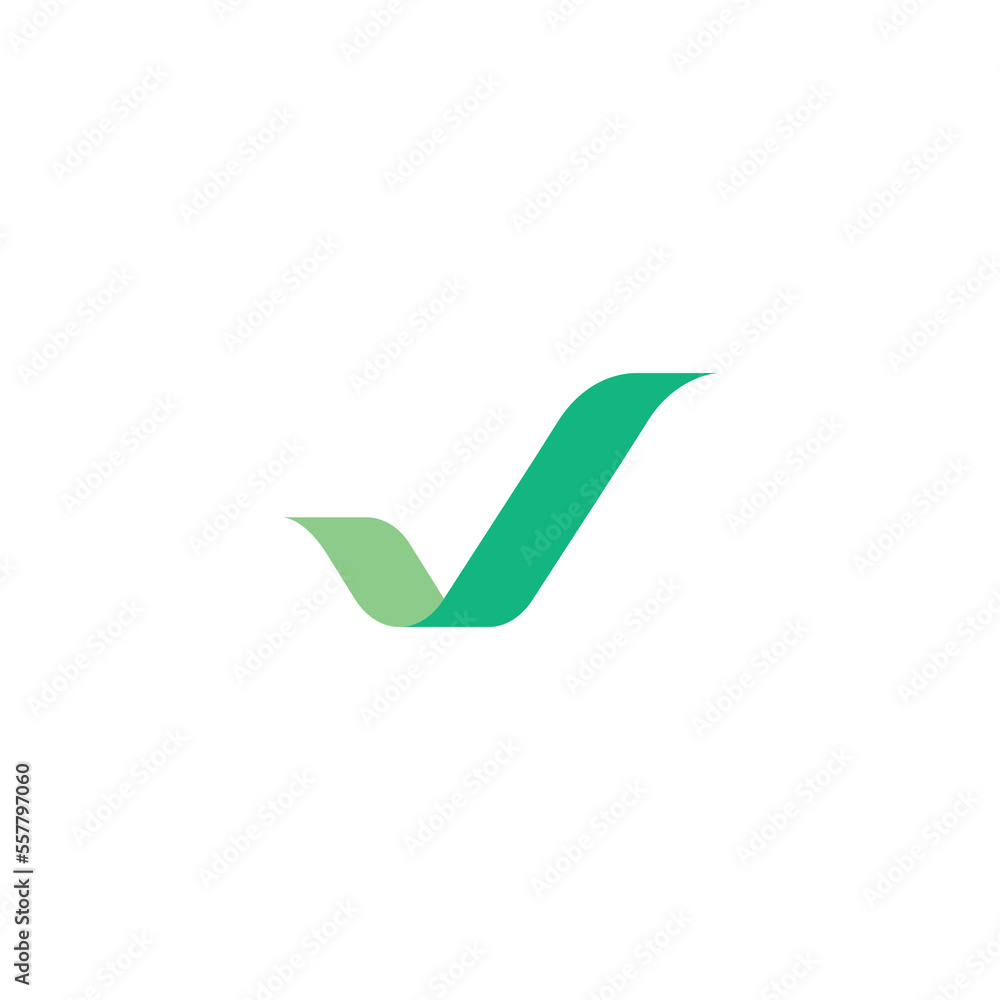 Eco tick sign logo icon design template element Eco tick sign logo icon design template element