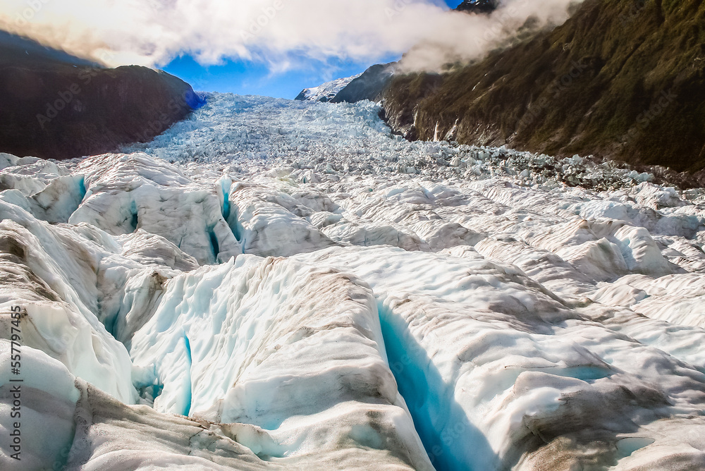 Franz Josef Glacier in Southern Alps, New Zealand South Island