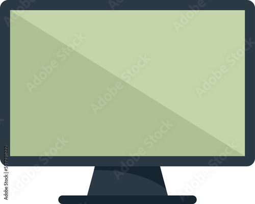 Tv monitor icon flat vector. Pc display. Screen computer isolated