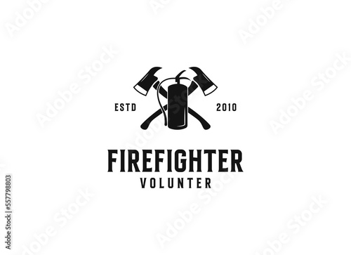 Fire department logos, modern and vintage style logo