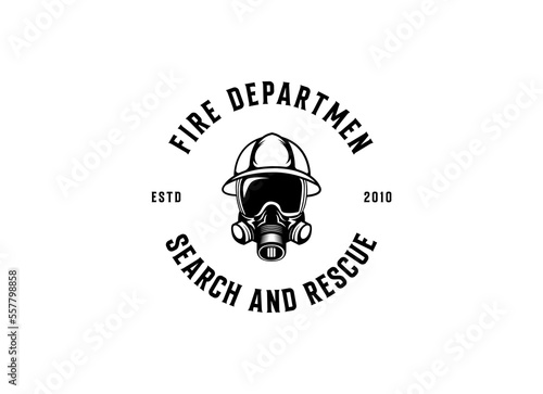 Fire department logos, modern and vintage style logo