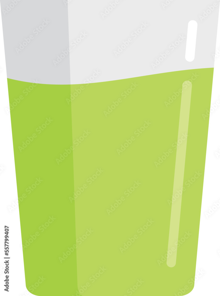 Mouthwash glass icon flat vector. Dental wash. Fresh mint isolated Mouthwash glass icon flat vector. Dental wash. Fresh mint isolated