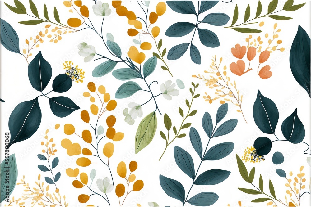minimalistic leaves and flowers minimalistic leaves and flowers