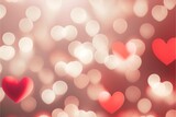 Valentine's Day, bokeh lights Micro hearts. Cute hearts.