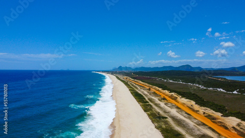 Aerial photo of Restinga de Maric    Environmental Protection Area located in Maric    Rio de Janeiro. The area should receive the MARAEY resort.