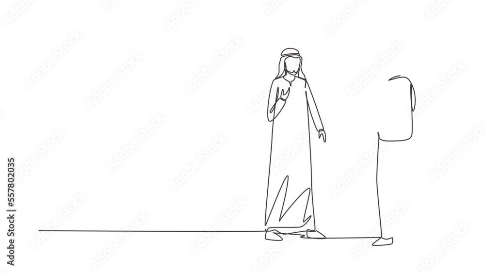 Animated self drawing of continuous line draw presenter filming video blog with operator. Man blogger, journalists filming with professional smartphone and videographer. Full length one line animation Animated self drawing of continuous line draw presenter filming video blog with operator. Man blogger, journalists filming with professional smartphone and videographer. Full length one line animation