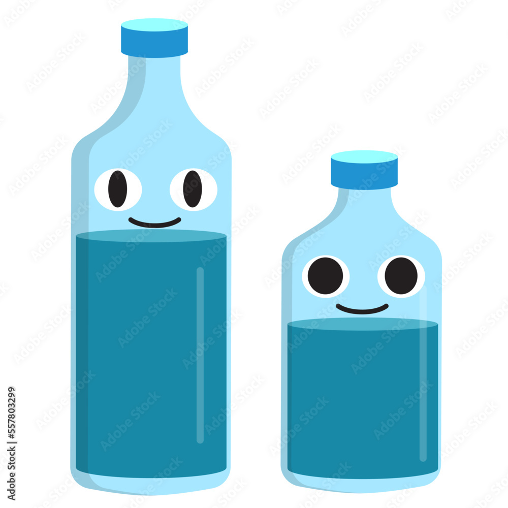 bottle blue brother have eyes and mouth. bottle blue brother have eyes and mouth.