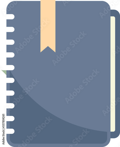 Calligraphy notebook icon flat vector. Nib pen. Writing pencil isolated