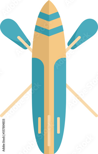Sup paddle icon flat vector. Surf stand up. Water beach isolated