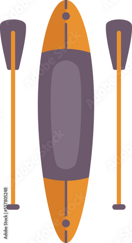 Lake sup surf icon flat vector. Paddle board. Emblem surfer isolated